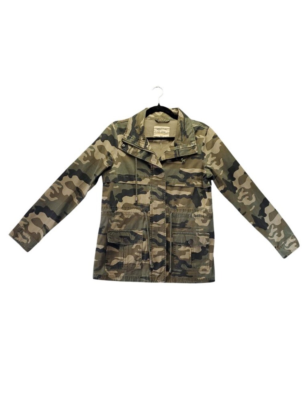 Ci Sono Jacket Womens Medium Green Camo Utility Style Lightweight Cotton